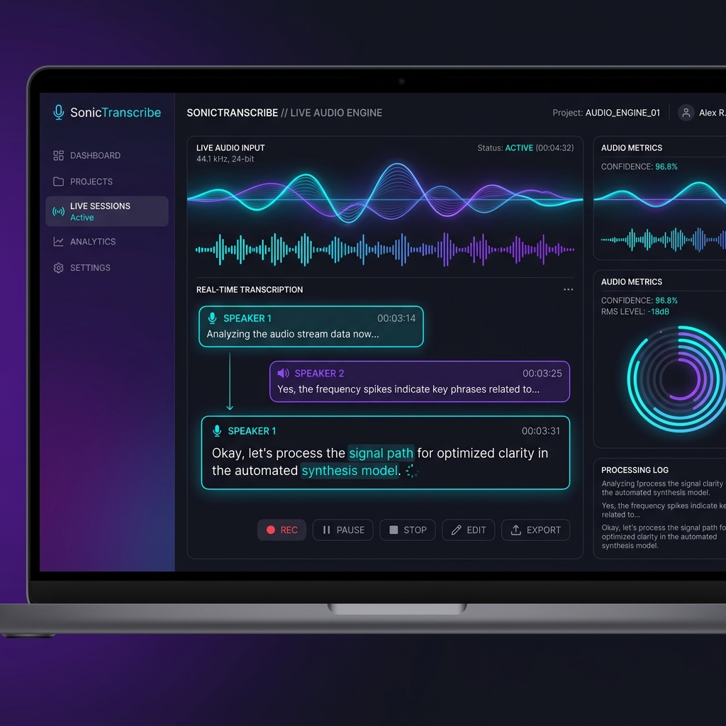 Vareque Secure Transcription Dashboard